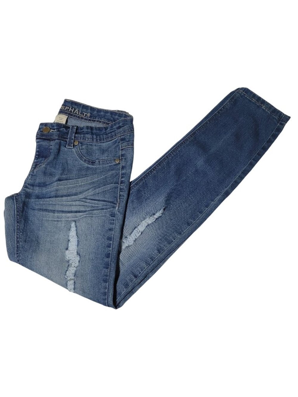Blue Asphalt Jeans Womens Size Small Skinny Low Rise Medium Wash Denim Pants